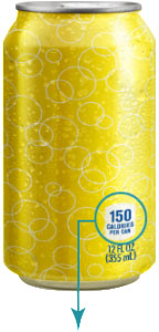 Can with calorie label